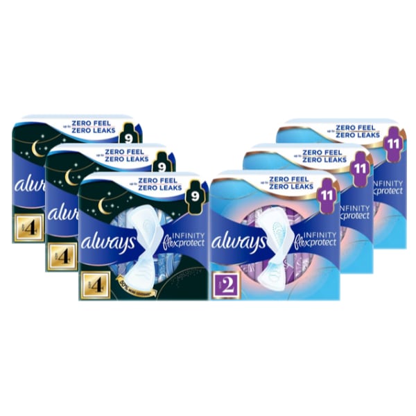 Always Infinity Pads Secure Night and Always Infinity Long Plus Bundle