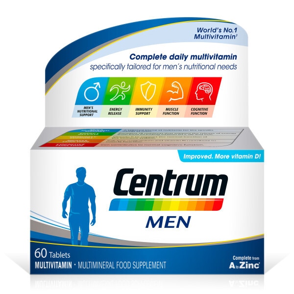 DNR Centrum Men Multivitamins and Minerals - 60 Tablets
