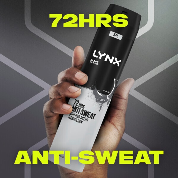 Lynx XXL Black 72hour Anti-Perspirant Deodorant Spray 250 ml