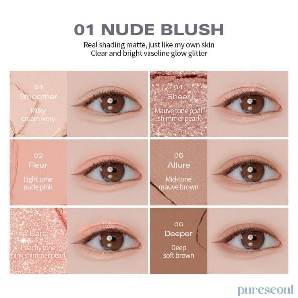 Bbia Ready To Wear Eye Palette 01 Nude Blush