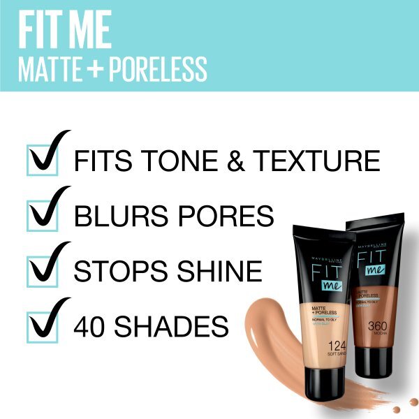 DNR Maybelline Fit Me Matte & Poreless Foundation 334 Warm Tan