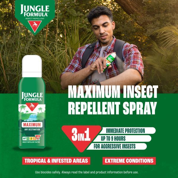 Jungle Formula Insect Repellent Spray with DEET, 125ml
