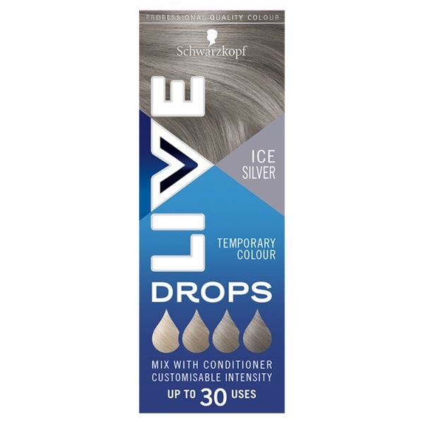LIVE Drops Semi-Permanent Ice Silver Hair Dye 30ml