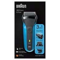 Braun Series 3 310BT Electric Wet&Dry Shaver, Black/Blue