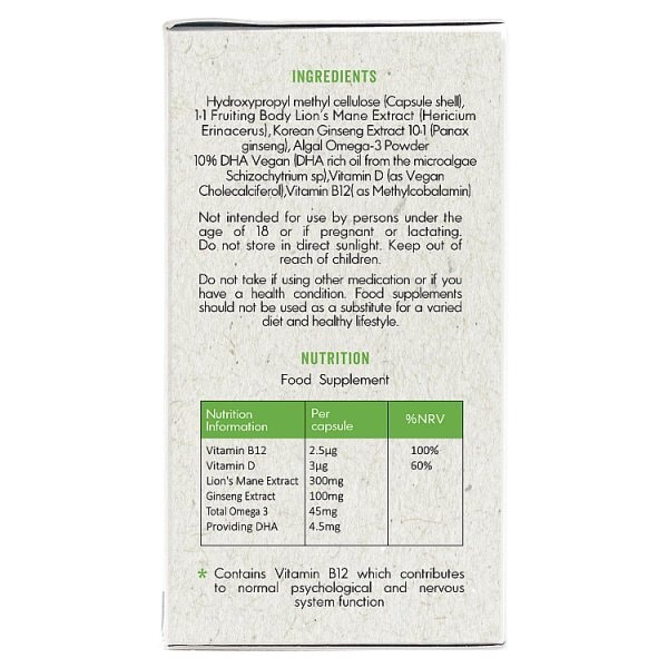 DNRGrass & Co. Focus Lion's Mane Mushrooms Capsules