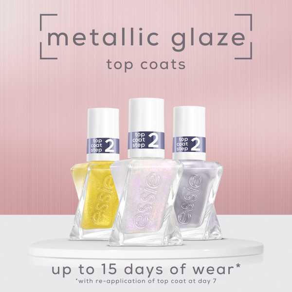 essie Gel Couture Metallic Glaze Top Coat 564 Glazed Chrome