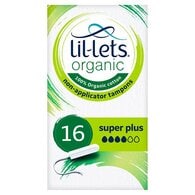 Lil-Lets Organic Non-Applicator Super Plus 16 per pack