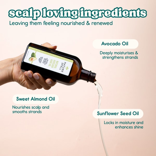 Nature Spell Natural Avocado Hair Oil with Pump