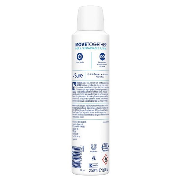Sure cotton dry Anti-perspirant Aerosol 250ml