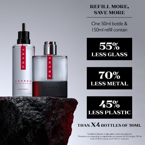 Prada Luna Rossa Carbon Eau De Toilette Refill 150Ml