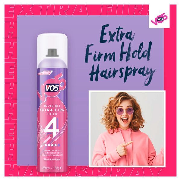 VO5 Invisible Extra Firm Hold Hairspray 250ml