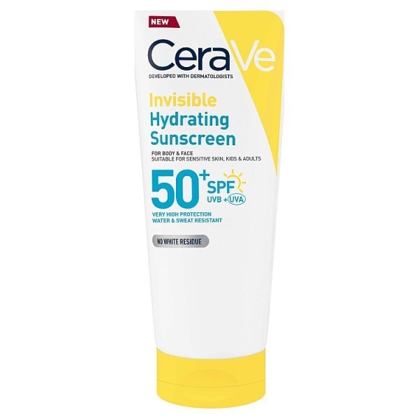 CeraVe Invisible Hydrating Sunscreen SPF50 for body & face 75ml