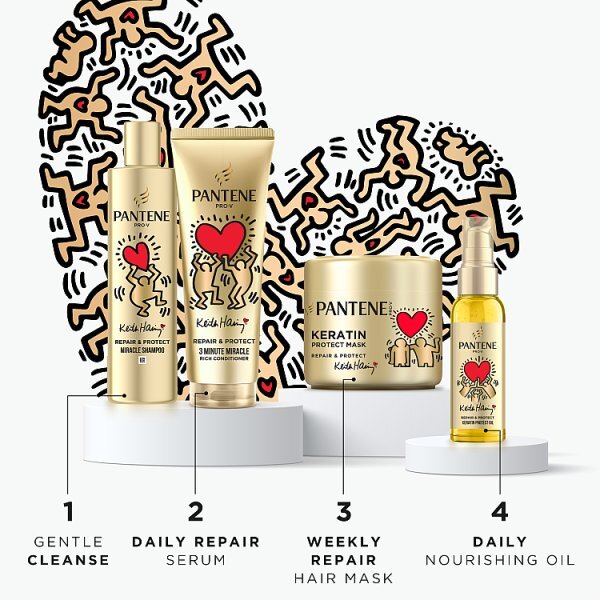 DNR Pantene Keith Haring Repair & Protect Miracle Serum 220ml