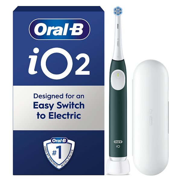 Oral-B iO2 Forest Green Electric Toothbrush + Travel Case