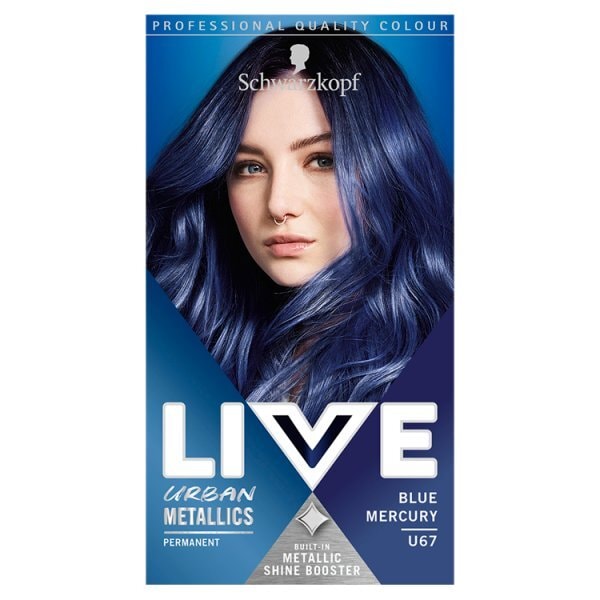 LIVE Urban Metallics Permanent Blue Hair Dye Blue Mercury