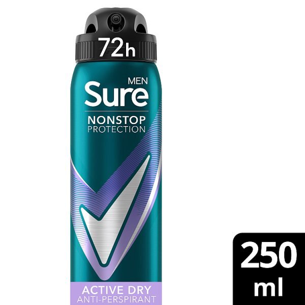 Sure Men Nonstop Protection Active Dry Anti-Perspirant Aerosol 250 ml