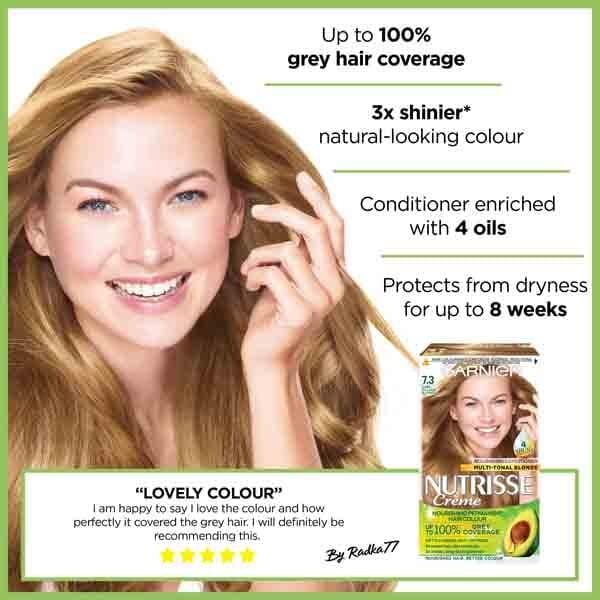 Garnier Nutrisse Permanent Hair Dye Golden Copper 7.3