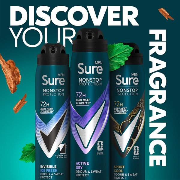 Sure Men Nonstop Protection Active Dry Anti-Perspirant Aerosol 250 ml