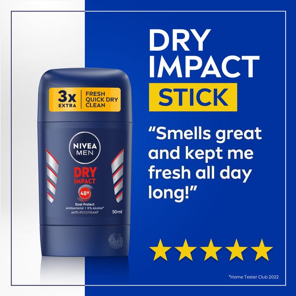 NIVEA MEN Dry Impact Anti-Perspirant Stick 50ml