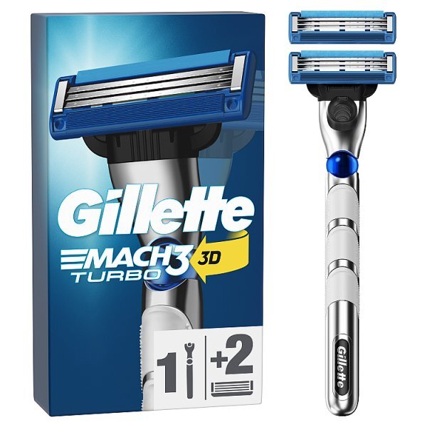 Gillette Mach3 Turbo Men's Razor - 2 Blades