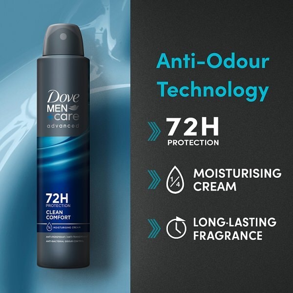 Dove Men+Care Advanced Clean Comfort Anti-Perspirant Aerosol 200 ml
