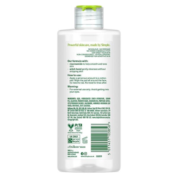 Simple Kind To Skin Soothing Facial Toner 200ml