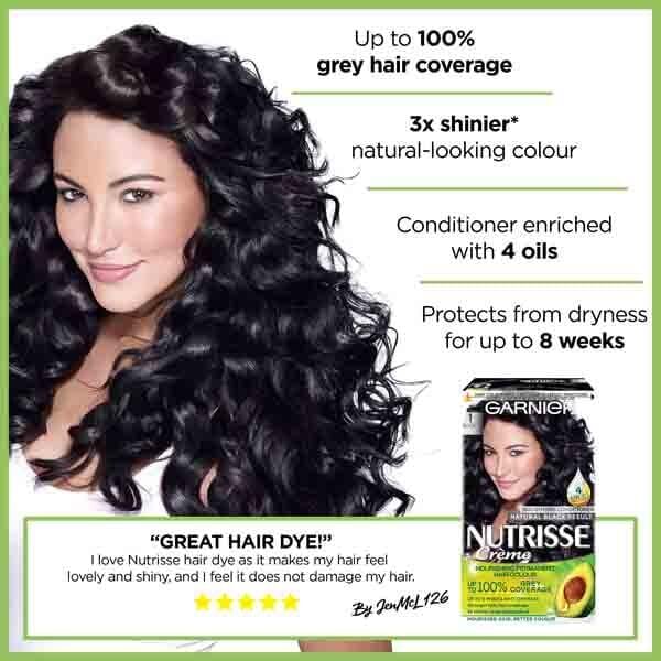 Garnier Nutrisse Permanent Hair Dye Black 1