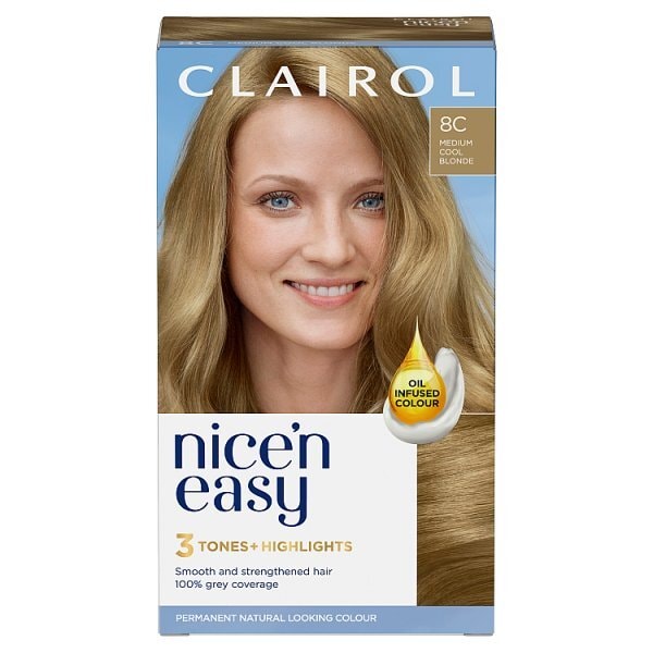 Clairol Nice'n Easy Hair Dye 8C Medium Cool Blonde