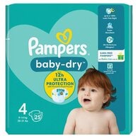 Pampers Baby-Dry Size 4 Nappies Carry Pack x25