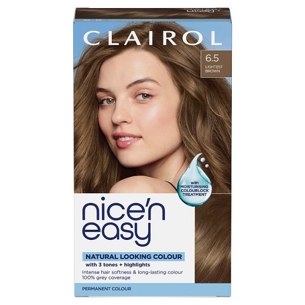Clairol Nice'N Easy Crème Permanent Hair Dye 6.5 Lightest Brown