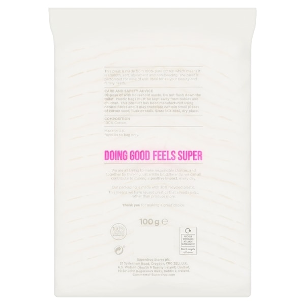 Superdrug Cotton Wool Pleat 100g