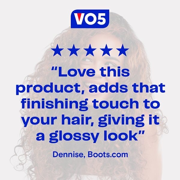 Vo5 Tame & Shine Hair Spray for a glossy finish 100ml