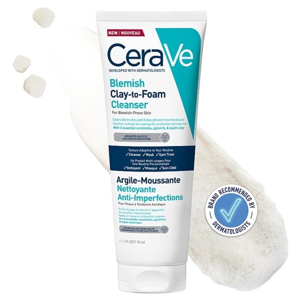 CeraVe Blemish Clay To Foam Cleanser 118ml