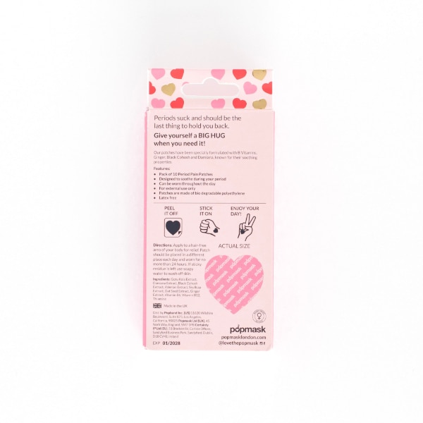 Popmask Big Hug Period Vitamin Support Supplement Patches (10 Pack)