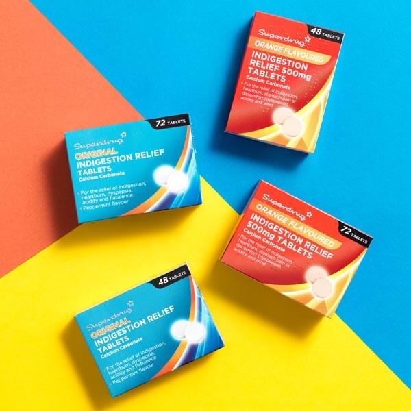 Superdrug Peppermint Antacid Tablets 72