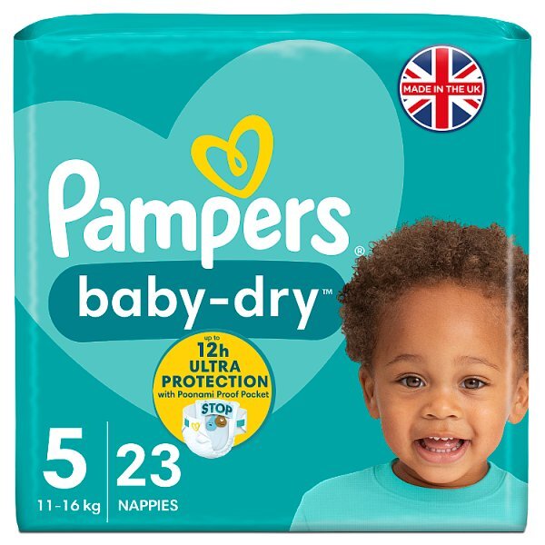 Pampers Baby-Dry Size 5 Nappies Carry Pack x23