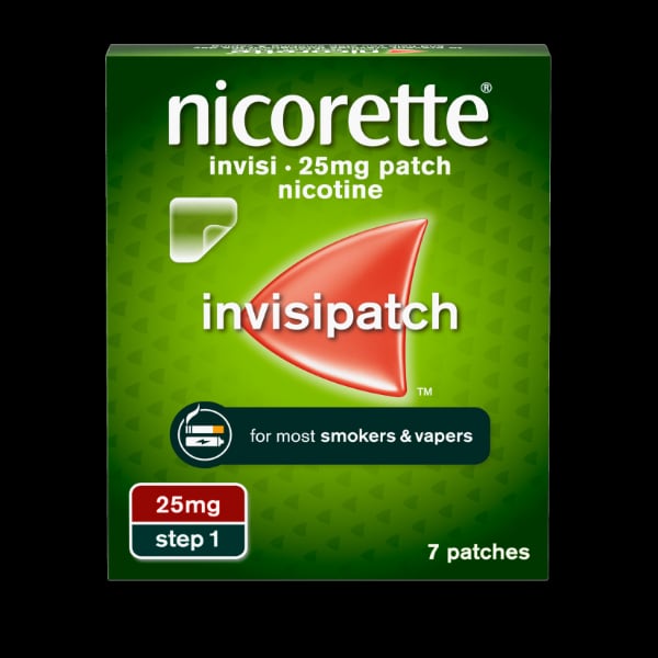 Nicorette Step 1 Invisi 25mg Patch Nicotine 7 Patches