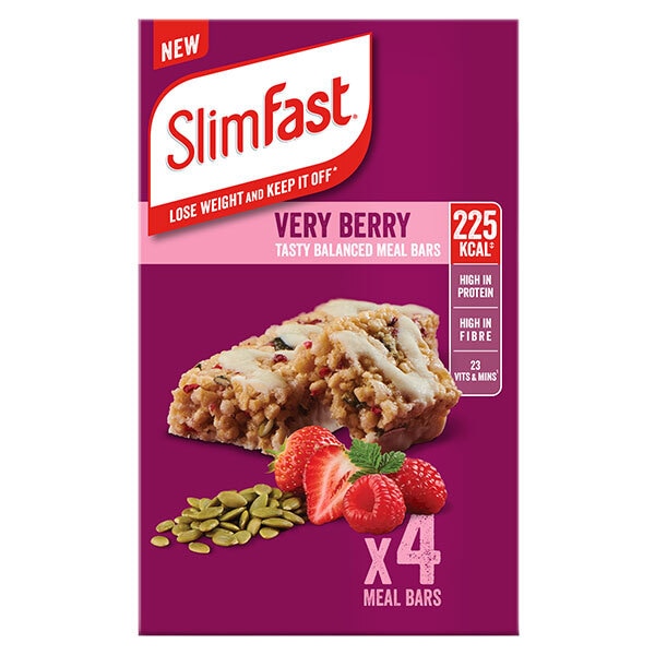 SlimFast Meal Replacement Bar Very Berry (4 x 60g)