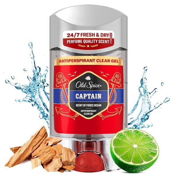 Old Spice Antiperspirant Clear Gel Captain 70Ml