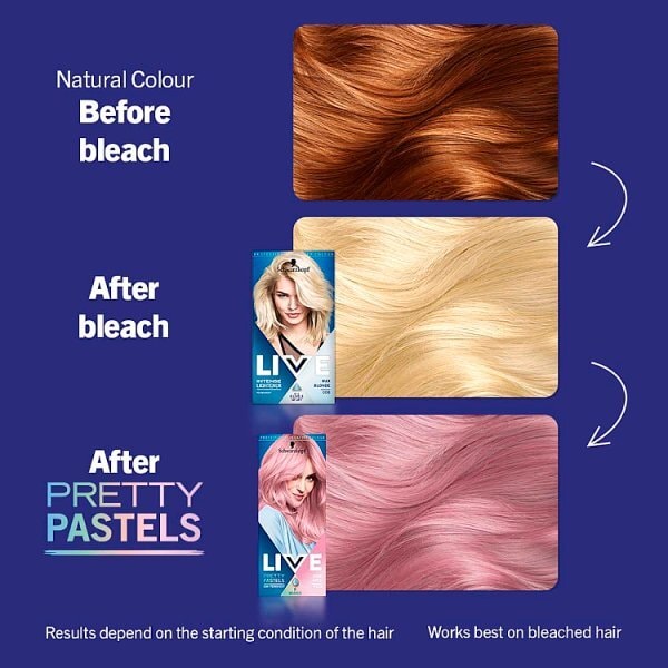 LIVE Pretty Pastels Semi-permanent Pink Hair Dye Rose Gold