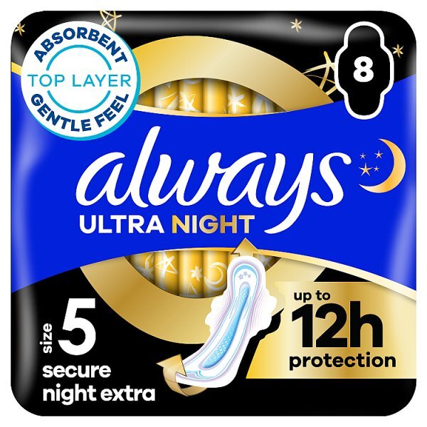 Always Ultra Sanitary Towels Secure Night (S4) Wings