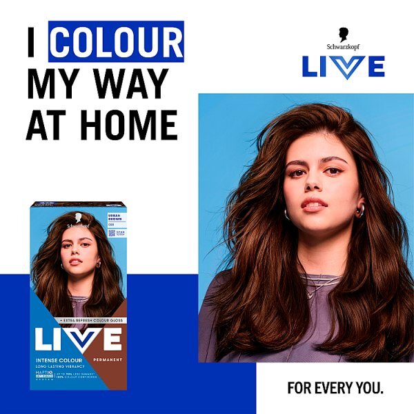 Schwarzkopf LIVE 088 Urban Brown Permanent Hair Dye