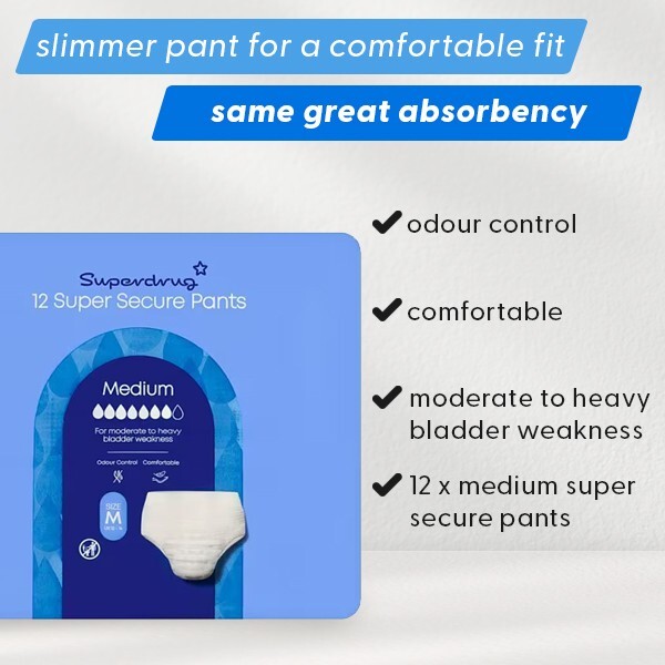Superdrug Super Incontinence Pants Medium x12