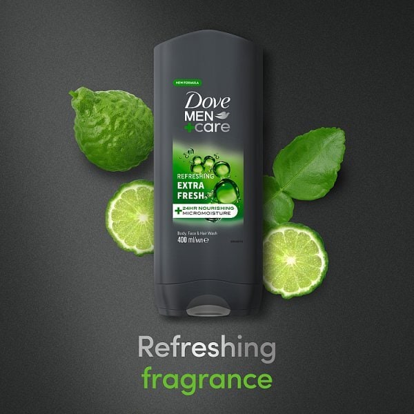 Dove Men+Care Refreshing Extra Fresh 3in1 Hair, Face & Body Wash 400ml