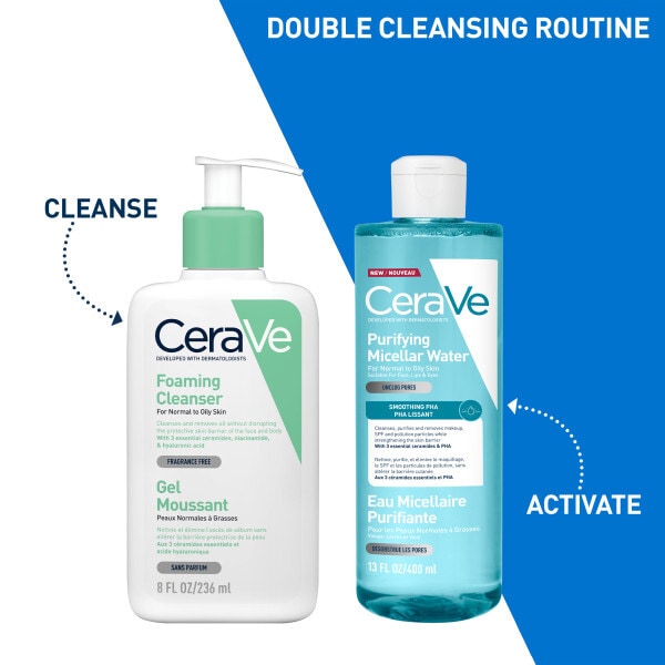 CeraVe Purifying Micellar Water Removes Makeup & Unclogs Pores 400ml