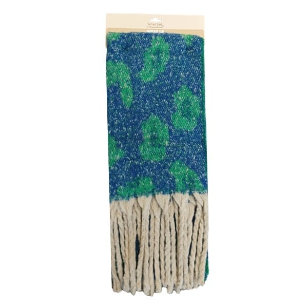 Superdrug Chunky Scarf Blue Green Print