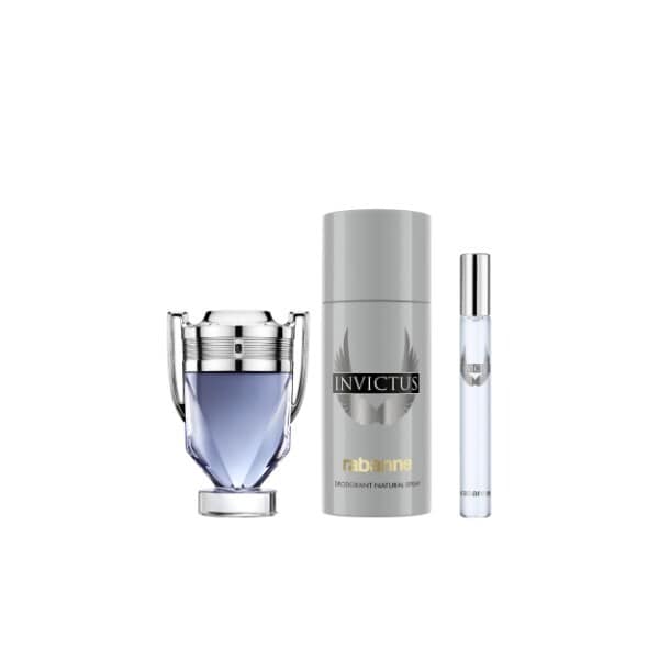 Rabanne Invictus Eau de Toilette 50ml, Deodorant & 10ml Gift Set