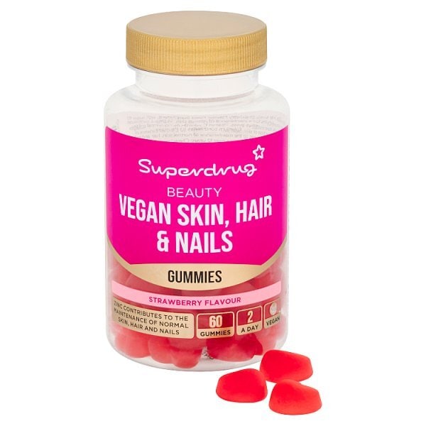 Superdrug Skin Hair & Nails Vegan Gummies 60s