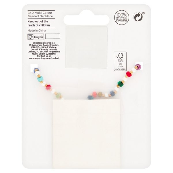 Superdrug Multi Colour Beaded Necklace