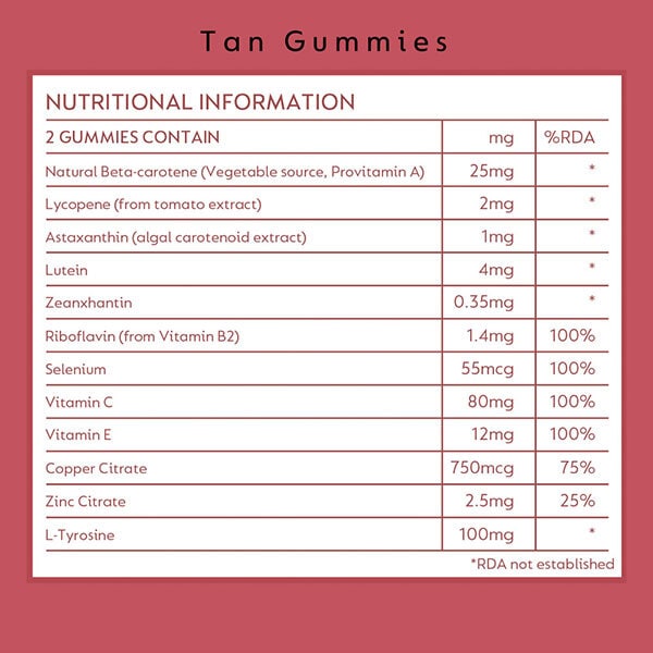 utan Tan Gummies- 1 Month Supply Vegan